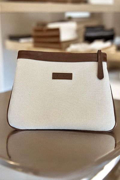 BAHELS Γυναικεία τσάντα Clutch & Clutch σε καφέ καμβά ειδικής σχεδίασης