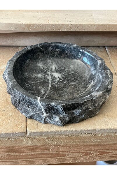 Polen Stone Laciverti Kütük Mermer Kase / Soğuk Mezelik / Meyve / Sebze Sunumluk