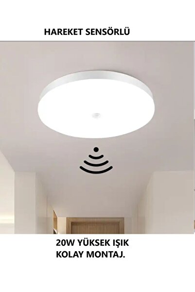 luxshome RADAR HAREKET SENSÖRLÜ TAMAMEN LEDLİ 20W GÜÇLÜ IŞIK YENİ NESİL LED ARMATÜR PANEL