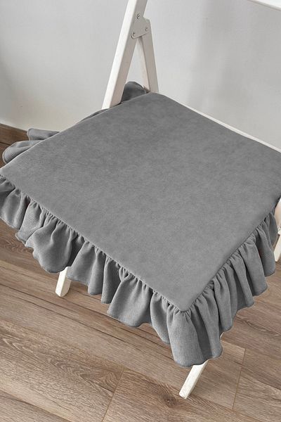 RİTMOHOME Βολάν Γκρι Vintage, Country, Bohemian, Ρουστίκ Σκανδιναβικό Μαξιλάρι Καρέκλας