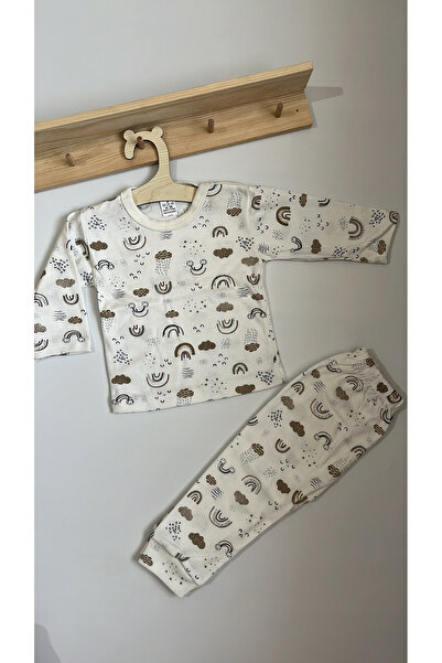 Miraydın Butik 0-6 Ay Bebek Alt Üst - Pijama Takımı Bulut Desenli
