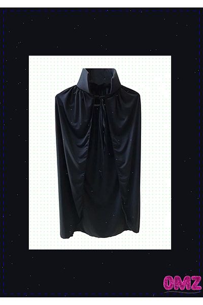 OMZ 90cm Black Collar Cloak - Vampire and Dracula Model, Educational Montessori for Girls and Boys