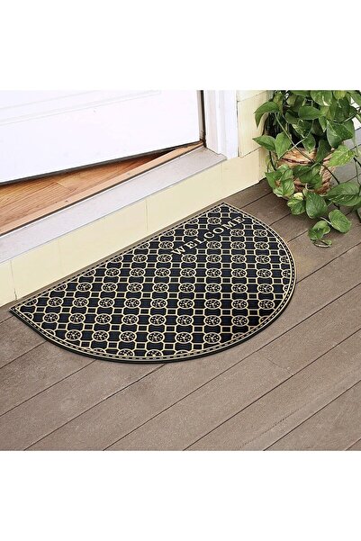 BirceHome Dekoratif Welcome Kaymaz Kalın Kapı Önü Paspası 45x70 Cm