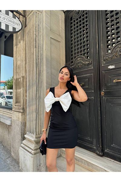 bergibo Rochie elegantă de scuba cu fundă