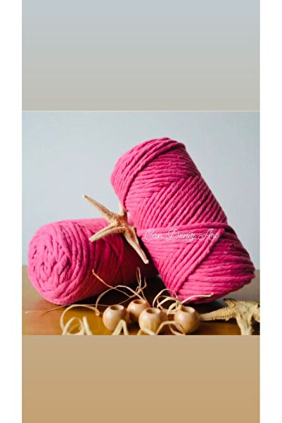 CAN DENİZ ART حبل مكرامية ملفوف فردي قابل للانحناء 250 جرام - 3 مم