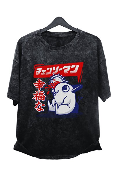 Fuddy Moda Унісекс-футболка великого розміру з принтом Chainsaw-Man Pochita