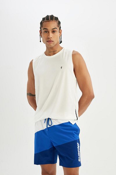 DeFacto Fit Sea Shorts – Regular Fit bedruckter Sportler, Denek Textured