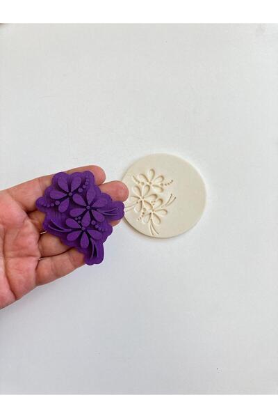 Volala Floral Çiçek Desen-1 Seramik Çamuru/ Polimer Kil Mührü