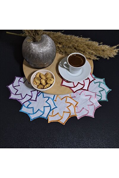 NGR HOME 6 منديل تقديم قهوة كوكتيل ملون