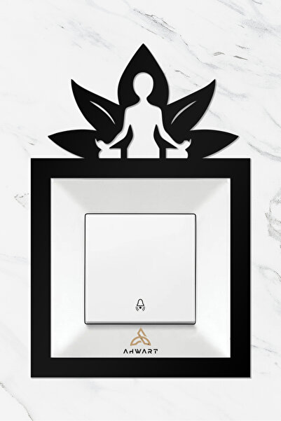 AHWART Yoga Themed Wooden Socket Frame - Decorative and Switch Frame