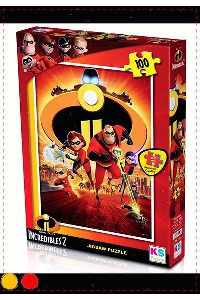 OMZ لغز Incredibles 2 - 100 قطعة، قطعة واحدة، لعبة مونتيسوري التعليمية للفتيات والأولاد