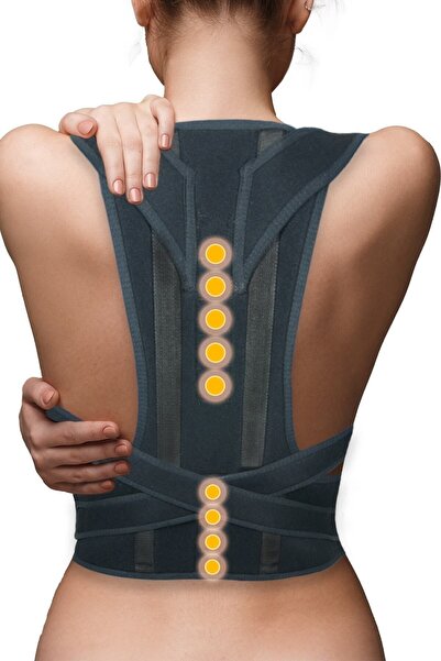 Ankaflex Black Orthopedic Upright Posture Corset for Men and Women - Back Hump Prevention