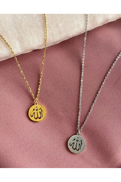 Gold Garden Allah yazılı kolye Çelik kolye Plaka kolye