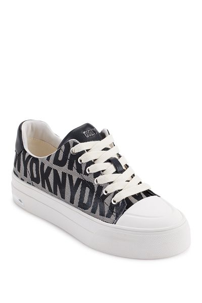 Dkny YORK - Women's Black Sneakers - Lace Up