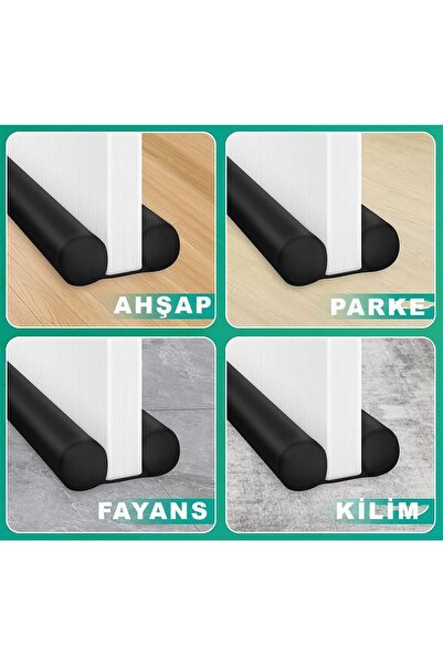 BYENS 2 Adet Kapı Altı Rüzgar Önleyici Isı Yalıtım Süngeri Rüzgarlık Stoper Koruması Toz Soğuk Sünger