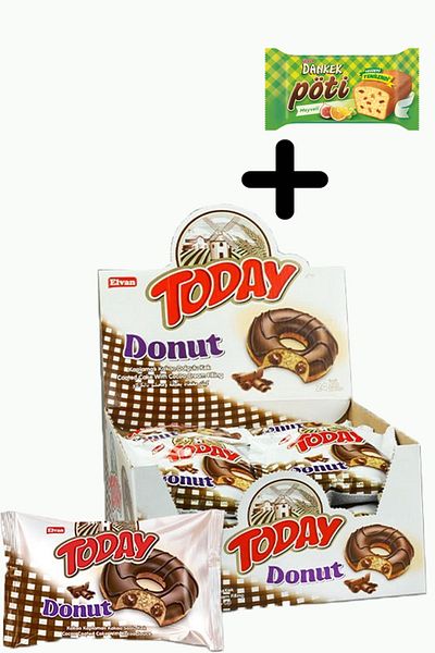 Ülker Pöti Cake - 1 Piece X 35 Gr Today Donut Cake with Cocoa - 24 Pieces