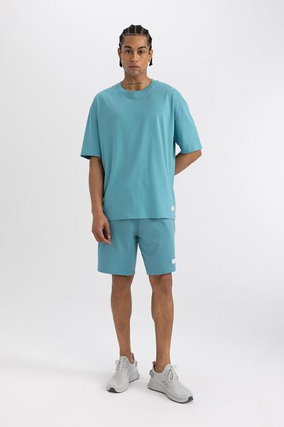 DeFacto Fit Oversize Wide Fit Rundhalsausschnitt bedrucktes Kurzarm-T-Shirt A1624ax24sm