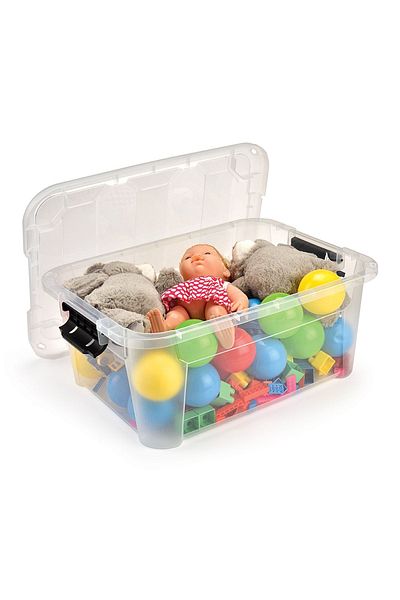 Melkan Home Storage Box, Storage Organization Case, Toy Box, Multi-Purpose Organizer 30 Liters Transparent