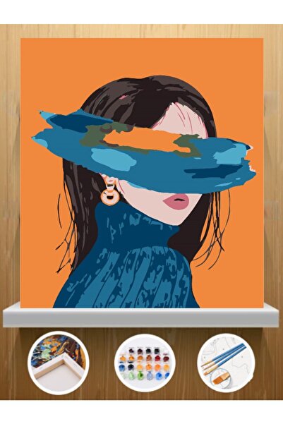 CNS HOBBY TUVAL Sayılarla Boyama Hobi Seti 30x40 Cm Çerçeveli Tuval Seti Fırç...