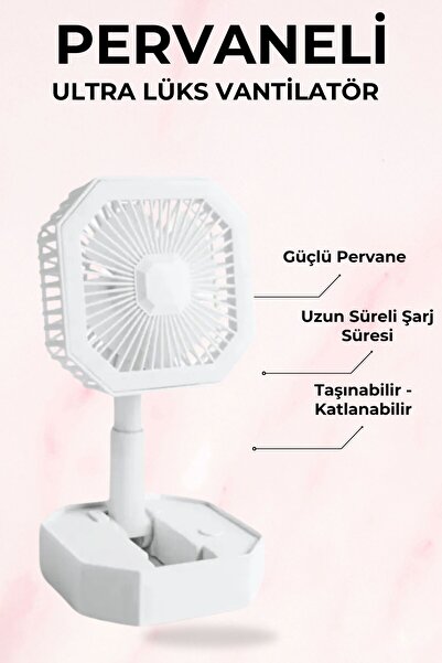 Pastimost Deluxe Katlanabilir Usb Şarjlı 3 Kademeli Ekstra Güçlü Soğutucu Ses...