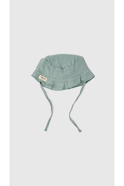 Totzee Muslin Bucket Lace-Up Hat Cyan