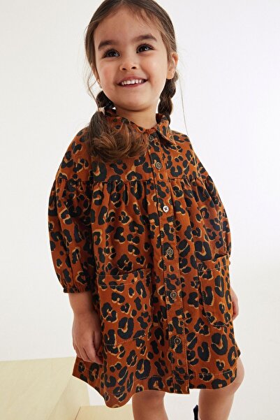 Next Baby New Cotton Leopard Shirt Dress