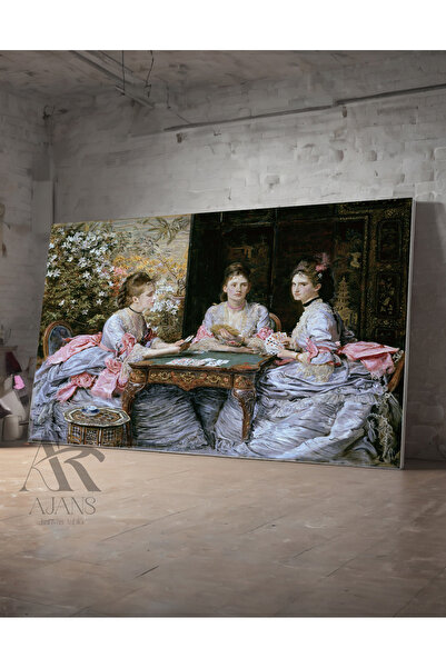 AR AJANS KANVAS TABLO Pictură decorativă pe pânză „The Card Players” de Vitto...