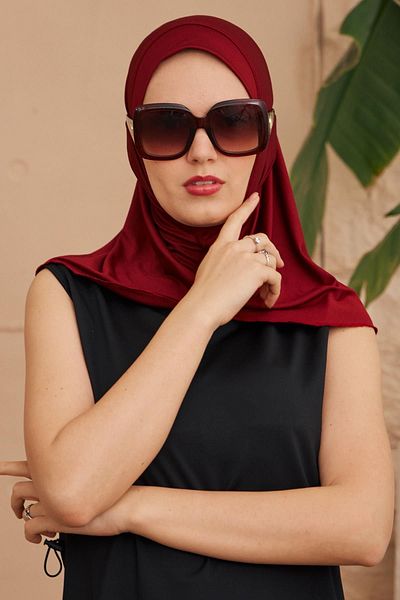Starinci Mayo Costum de baie cu eșarfă roșu Claret - Fabricat din