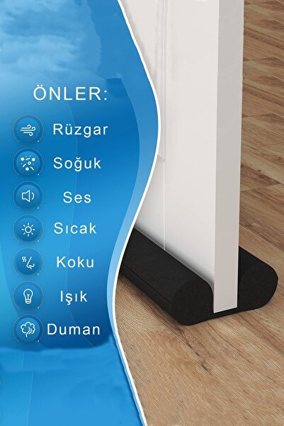 BYENS 4 Adet Kapı Altı Rüzgar Önleyici Isı Yalıtım Süngeri Rüzgarlık Stoper Koruması Toz Soğuk Sünger