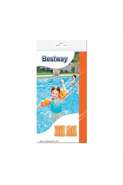 BESTWAY 20 cm Orange Double Curved Inflatable Children's Swimming Sleeve - Age 3-6
