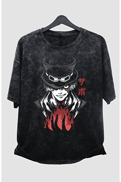 Fuddy Moda Unisex One Piece Manga Štampano Oversize kroj majica