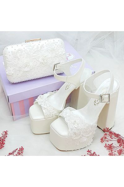 ASLIACAR 16 cm High Heel Bridal Shoes - Special Design, Low Slope, Very Comfortable