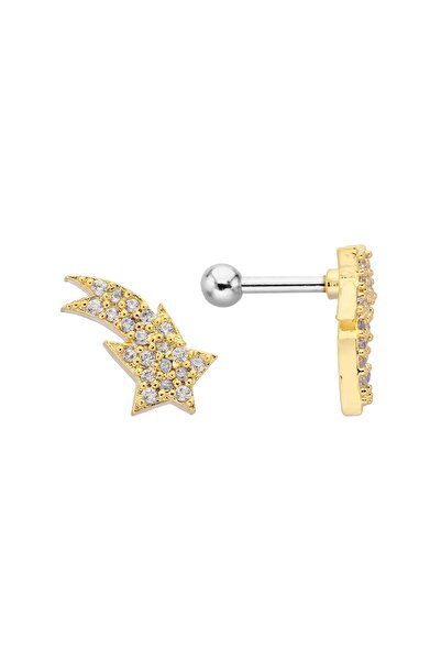 BY DİLEK ÇETİN ACCESSORY Çelik Kuyruklu Yıldız Model Kıkırdak Helix Targus Piercing