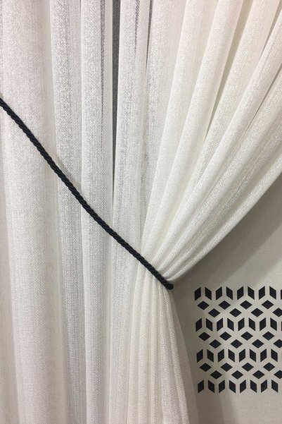 Halis Ticaret Kruvaze Perde Tül Fon Toplama Aparatı Halat Kordon Braçol 300cm Metal Uçlu 1 Adet