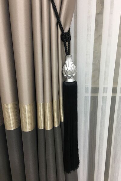 Halis Ticaret Πολυτελής θήκη για κουρτίνες ή τούλι, κορνίζα, τακματικ, μονό τ...