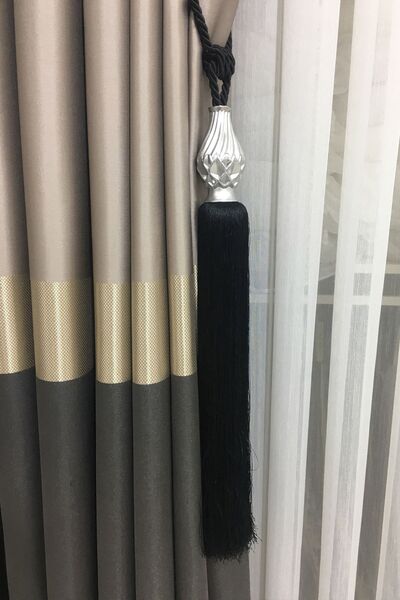 Halis Ticaret Πολυτελής θήκη για κουρτίνες ή τούλι, κορνίζα, τακματικ, μονό τ...