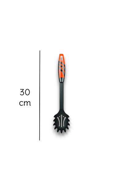 Open Home Concept Red Teflon Service Set - 220° Durable, Fireproof and Non-Stick Pasta Spoon 1 Piece
