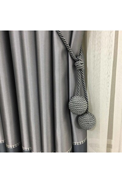 Halis Ticaret Fon Perde Bağlama Aparatı Kornişe Takmatik Tek Adet Gri