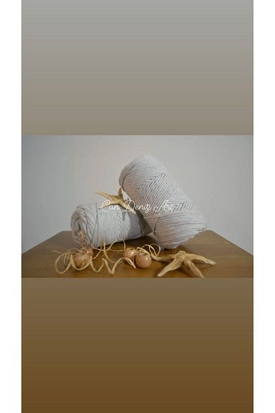 CAN DENİZ ART 250gr Περιστρεφόμενο νήμα μακραμέ μονής περιστροφής - 3mm