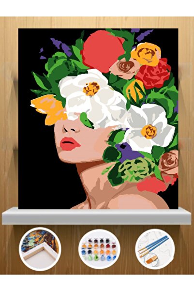 CNS HOBBY TUVAL Sayılarla Boyama Hobi Seti 30x40 Cm Çerçeveli Tuval Seti Fırç...