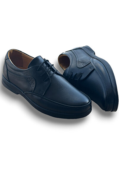 RAVZADERİ Ultra Orthopedic Genuine Leather Large Size Dad Shoes - Lace Up Ins...