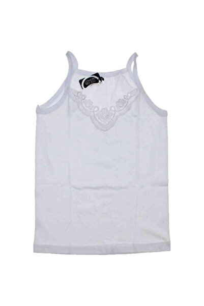Gümüş İç Giyim Silver 3010 2XL Size 6 Lı Ip Strap Laced Undershirt White