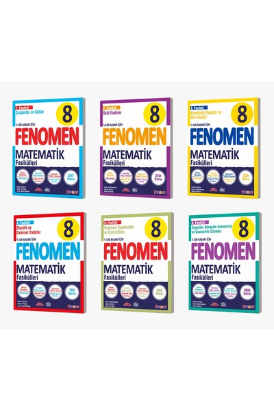 Fenomen Yayıncılık FENOMEN 8.SINIF MATEMATİK ''FASİKÜL SET 6KİTAP+KÖK SORU BA...