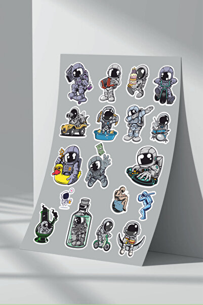 Sticker Market Set de autocolante pentru astronauți cu tematică spațială - 19...