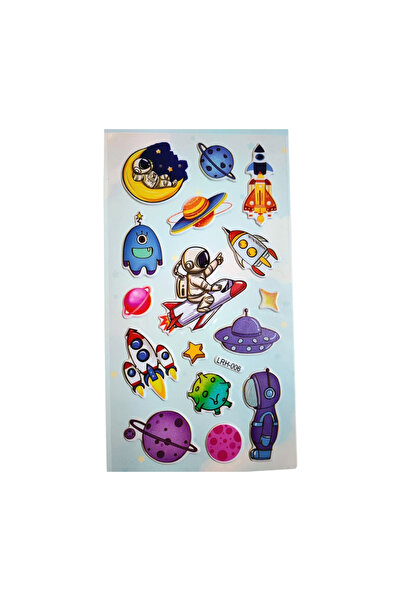 Bluoksweet Space Uzay Planet Astronaut Model-1 Autocolante pufoase pentru cop...