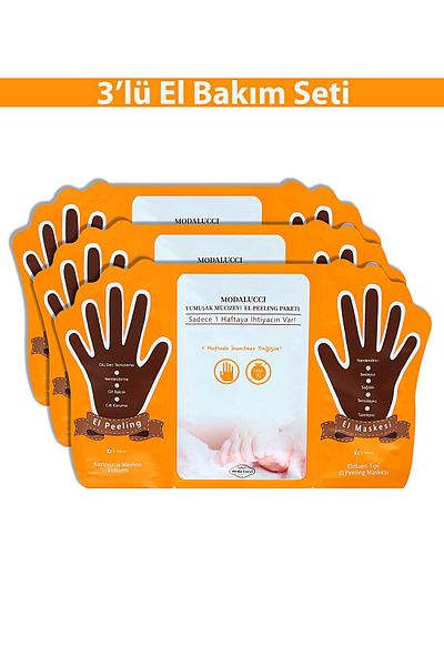 Nilu Moda NILU FASHION - Set of 3 Hand Peeling and Peeling Mask