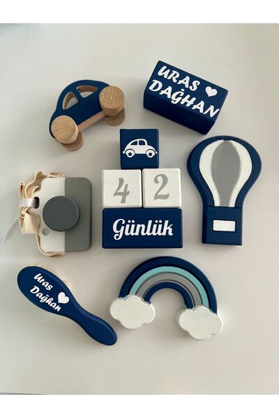 mogokids Lacivert beyaz erkek bebek odası çekim dekor aksesuar çekim objeleri...