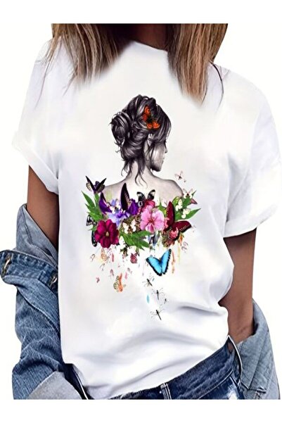 classy moda Tricou Single Jersey - Tricou cu mânecă scurtă, cu decolteu tripl...