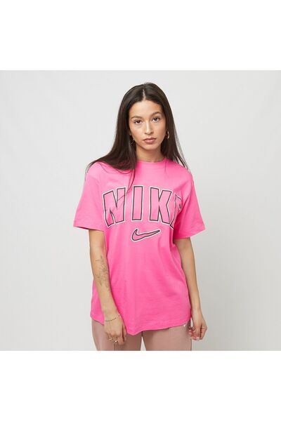 Nike Sportswear Printed Boyfriend Kadın Pembe Tişört