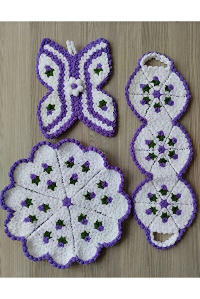 WIB TASARIM HAND KNITTED 3-PIECE LIFE SET EFLATUN BUTTERFLY